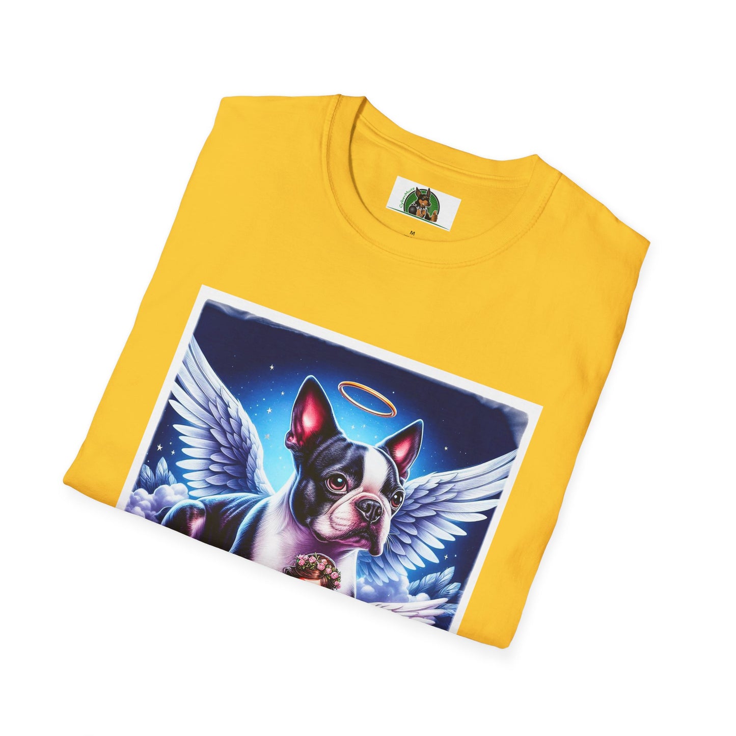 Boston Terrier Angel And Girl Shirt T-Shirt Printify