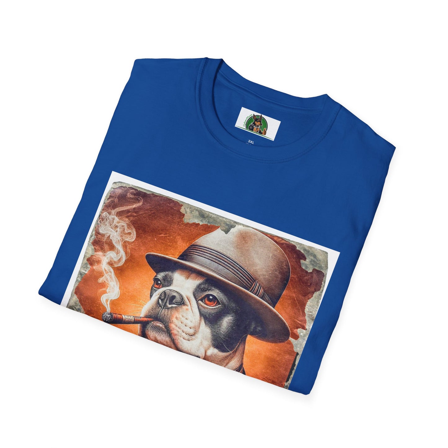 Boston Terrier Smoking T-Shirt T-Shirt Printify