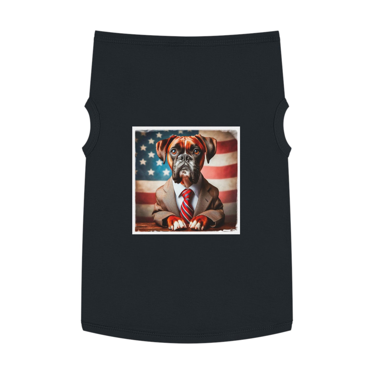 Pet Tank Top Boxer Pets Printify XL Black