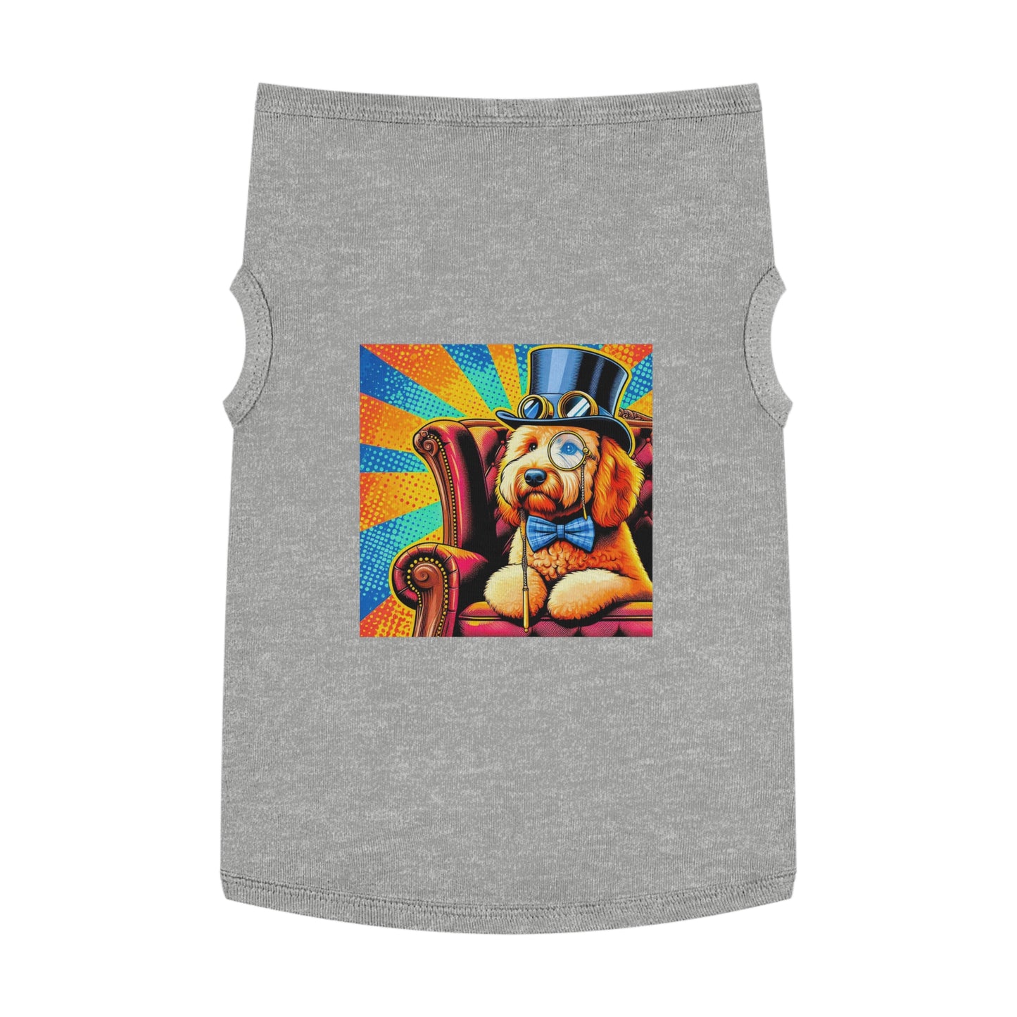 Pet Tank Golden Doodle colorful steampunk shirt Pets Printify XL Heather