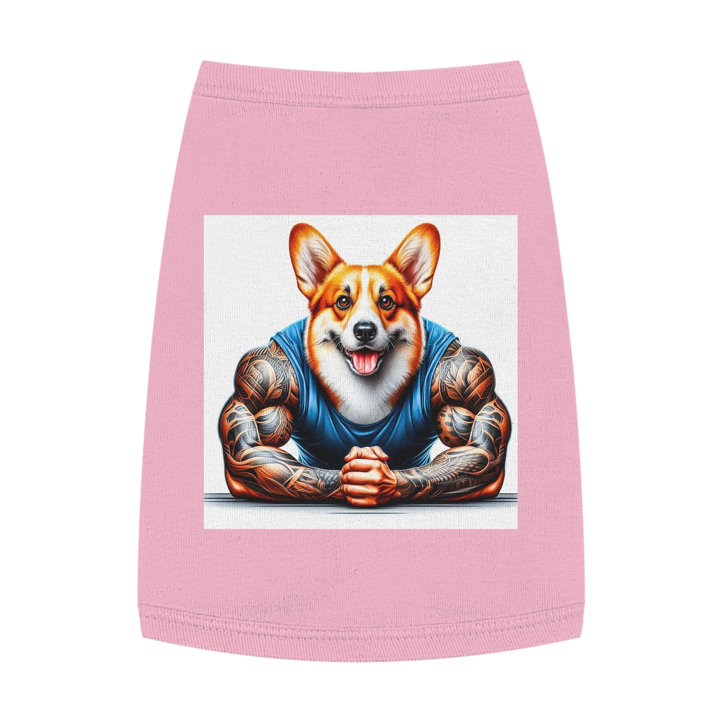 Pet Tank Top Pembroke Welsh Corgi arm day Pets Printify M Pink