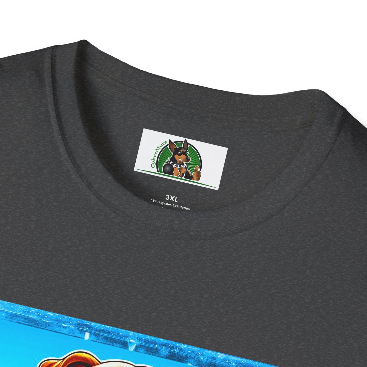 Bulldog surfing fun t shirt T-Shirt Printify