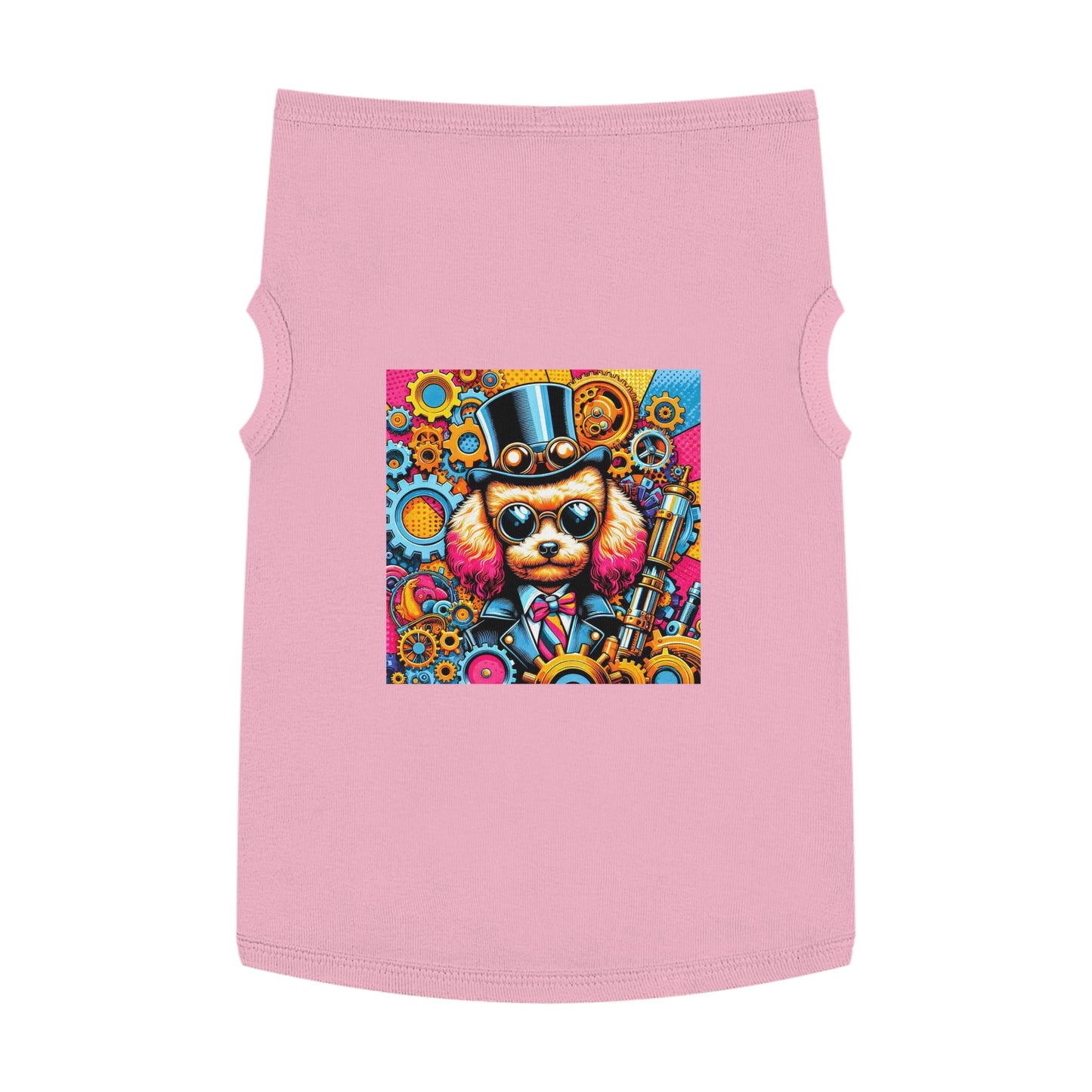 Pet Tank Top Poodle colorful gears Pets Printify XL Pink