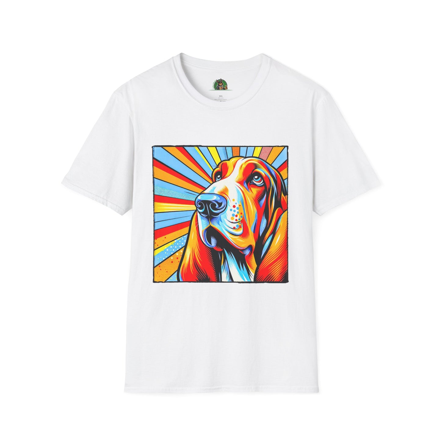 Basset Hound Pop Art Shirt T-Shirt Printify XS White
