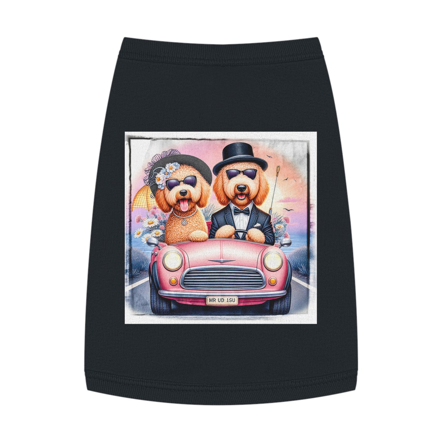 Wacky Pet Tank Golden Doodle wacky couple Pets Printify M Black