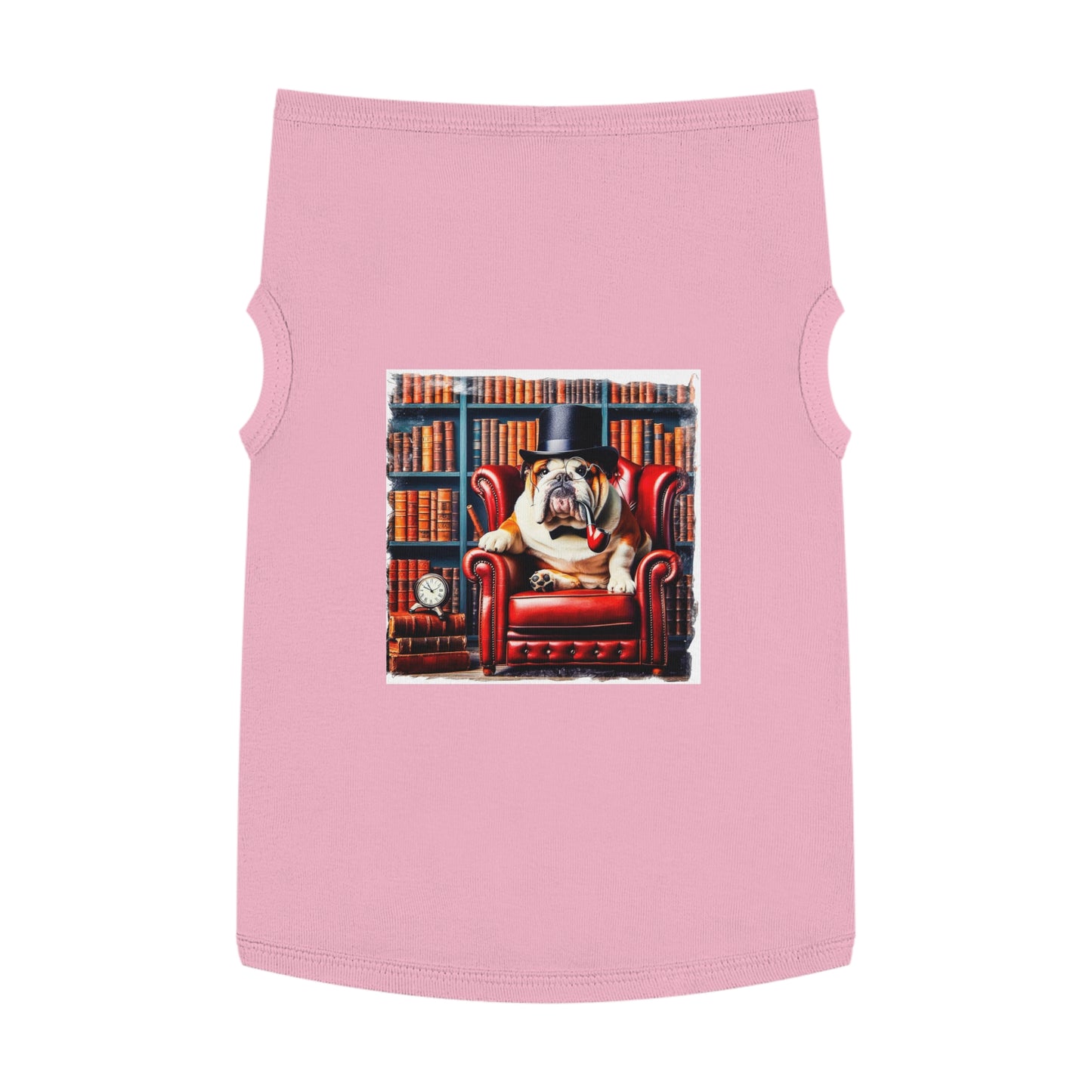 Pet Tank Top Bulldog pipe smoking t shirt Pets Printify XL Pink