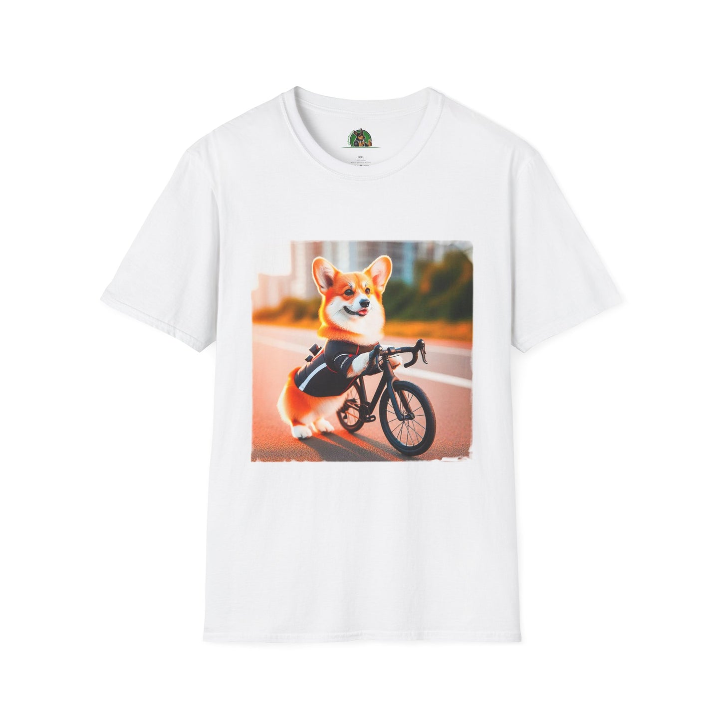 Pembroke Welsh Corgi tiny bike shirt T-Shirt Printify XS White