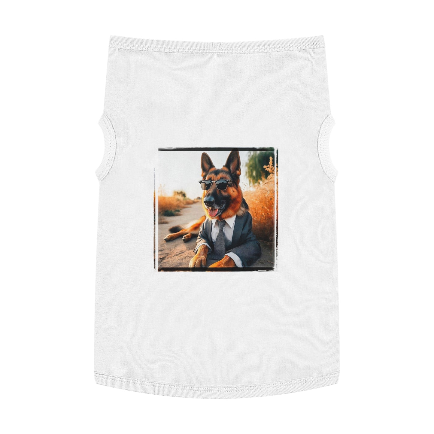 German Shepherd beach babe shirt Pets Printify XL White
