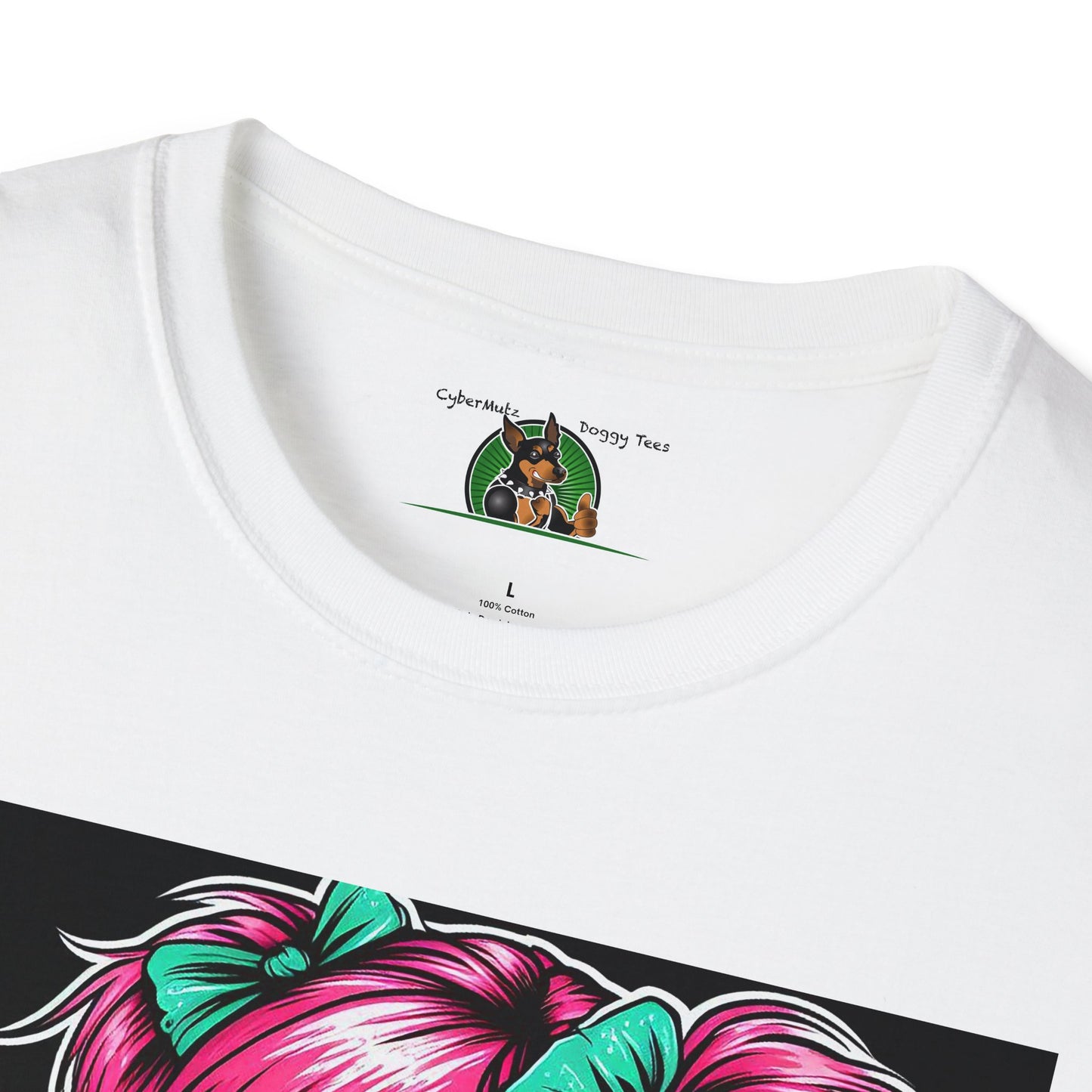 Zombie Pinup Girl with Flowers T-Shirt Printify