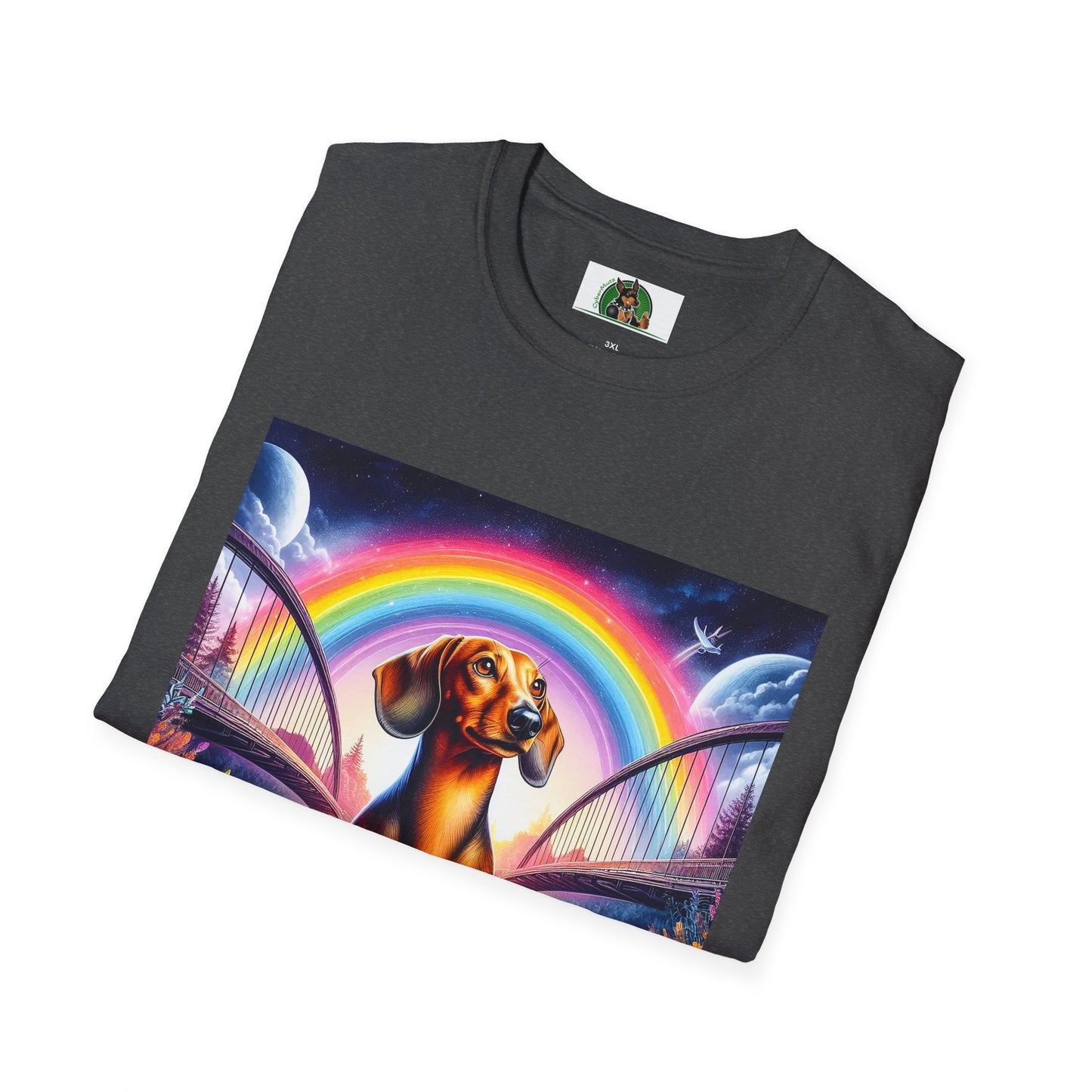 Dachshund colorful flowers t shirt T-Shirt Printify