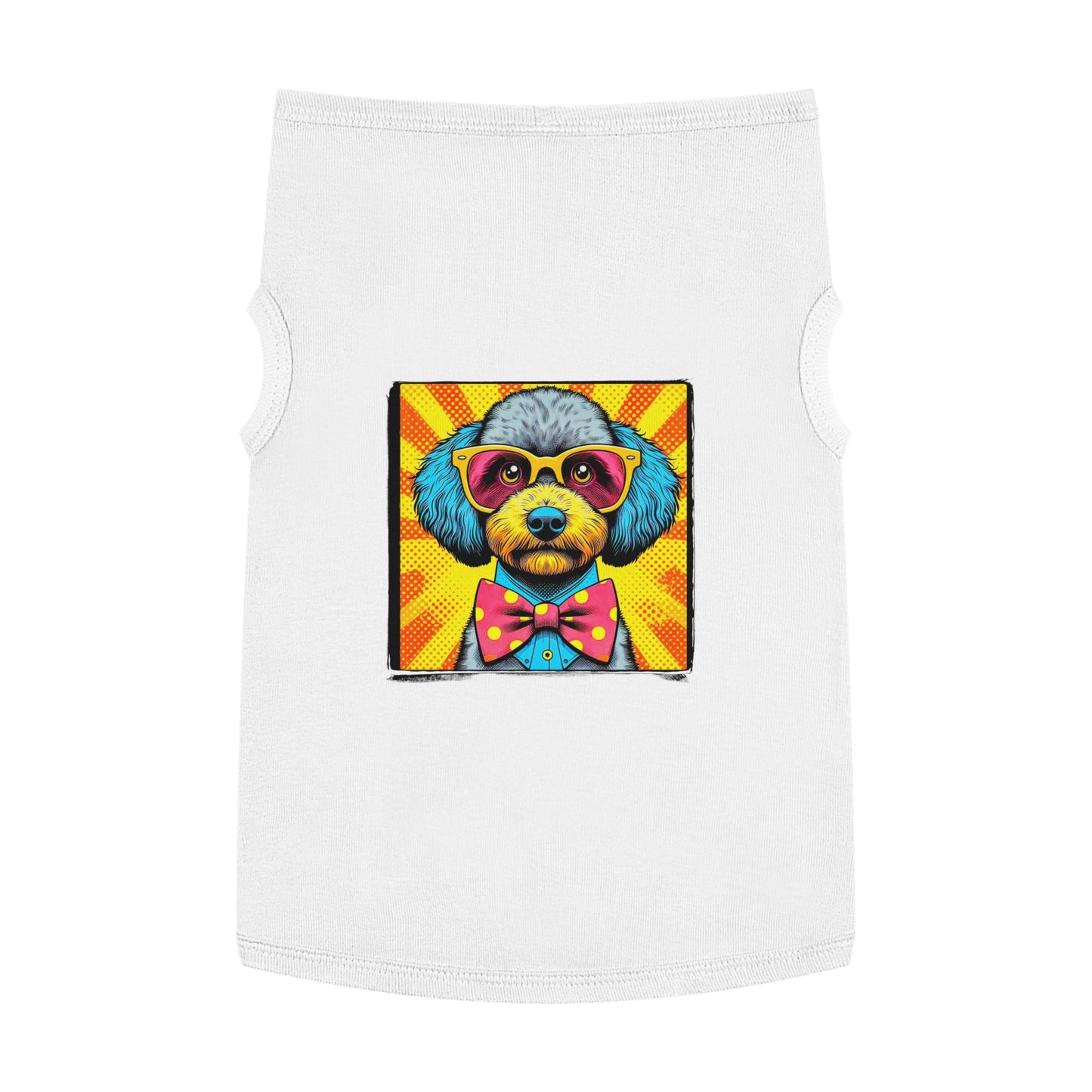Pet Tank Top Sheepadoodle pop art Pets Printify XL White
