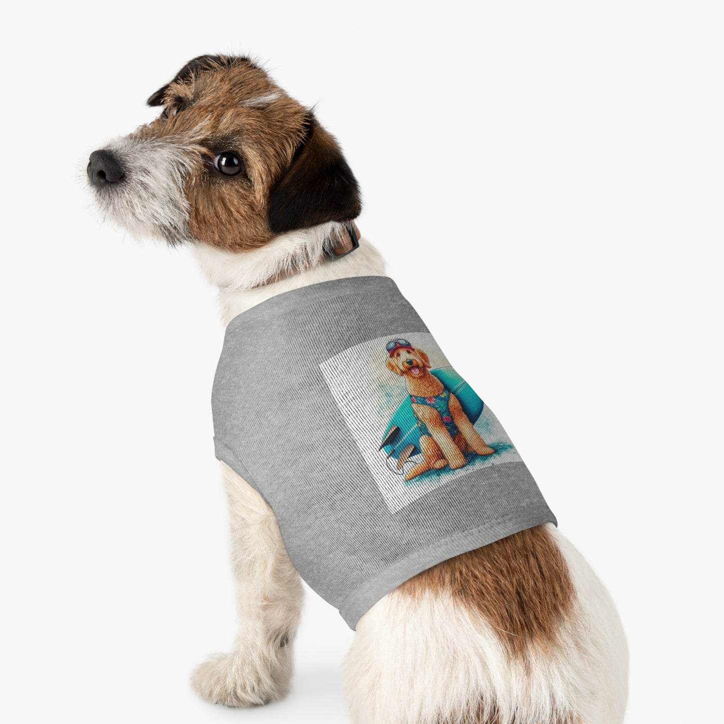 Pet Tank Golden Doodle beach fun t shirt Pets Printify