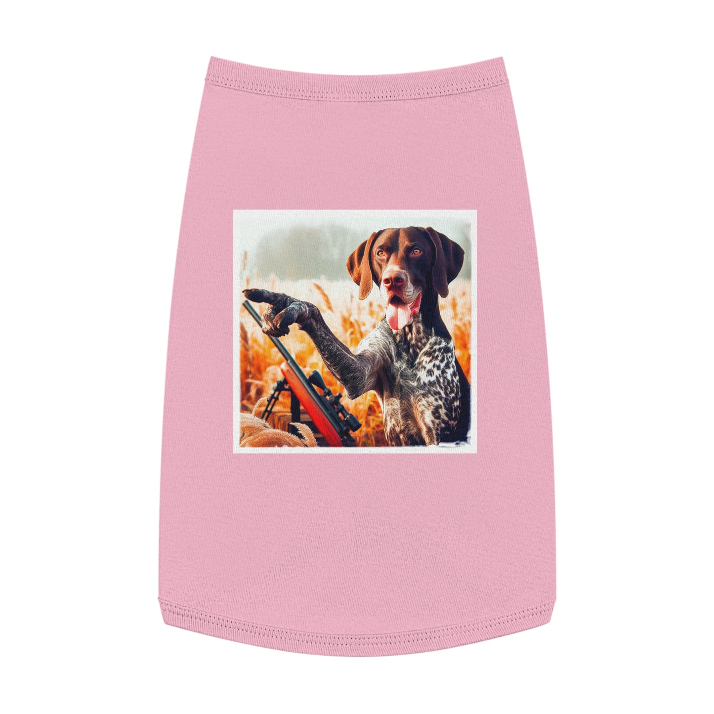 Wacky Pet Tank Top German Shorthaired Pointer violin playing t shirt Pets Printify L Pink