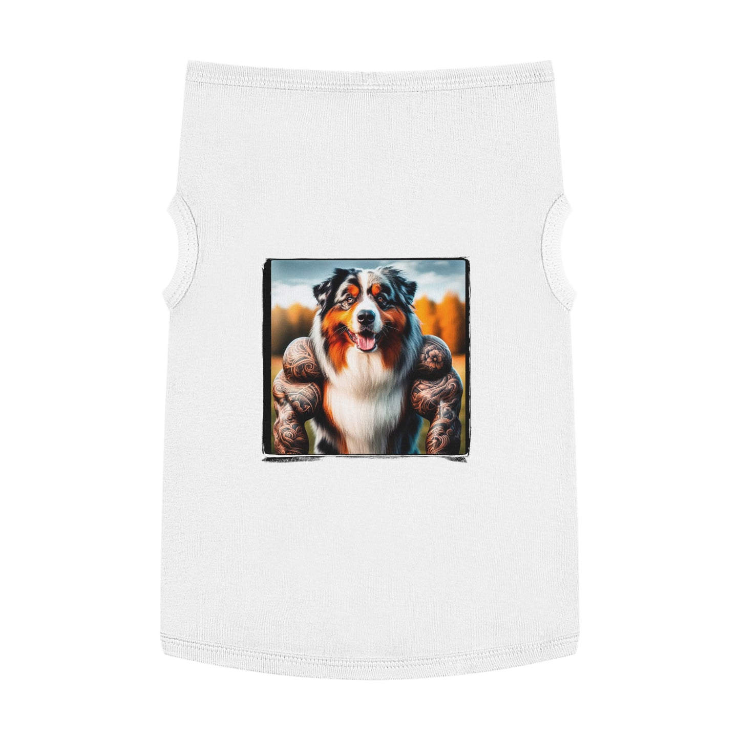 Pet Tank Top Australian Shepherd Pets Printify XL White