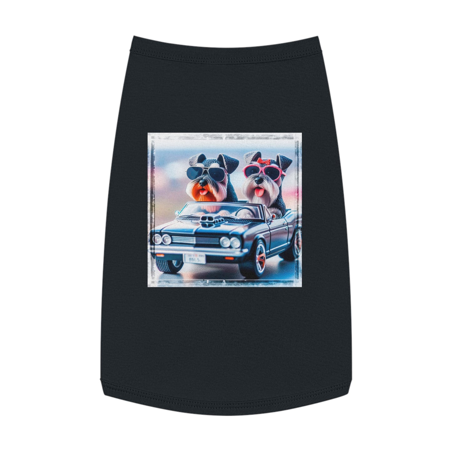 Miniature Schnauzers driving friends shirt Pets Printify L Black