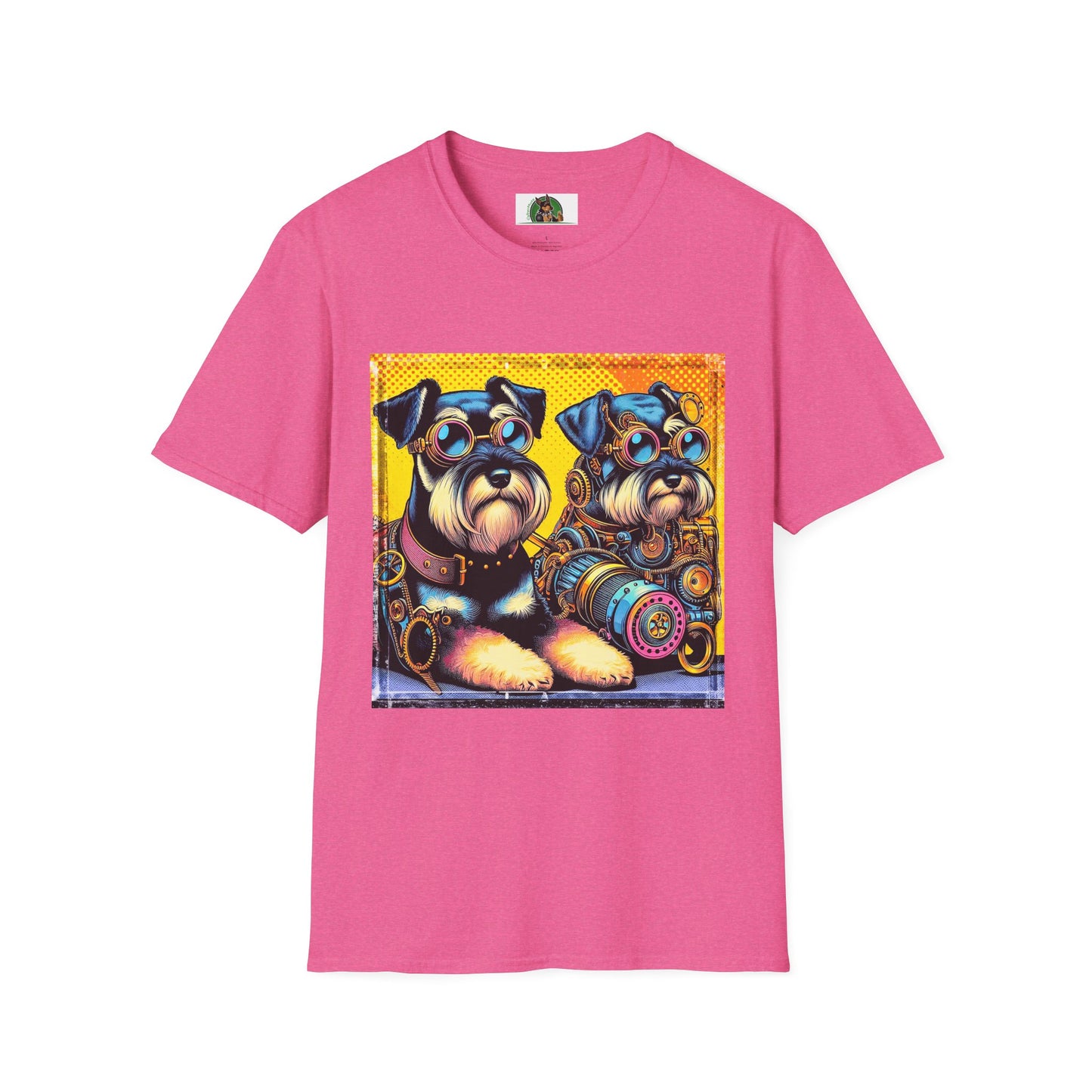 Miniature Schnauzer steam punk cuties shirt T-Shirt Printify S Heather Heliconia