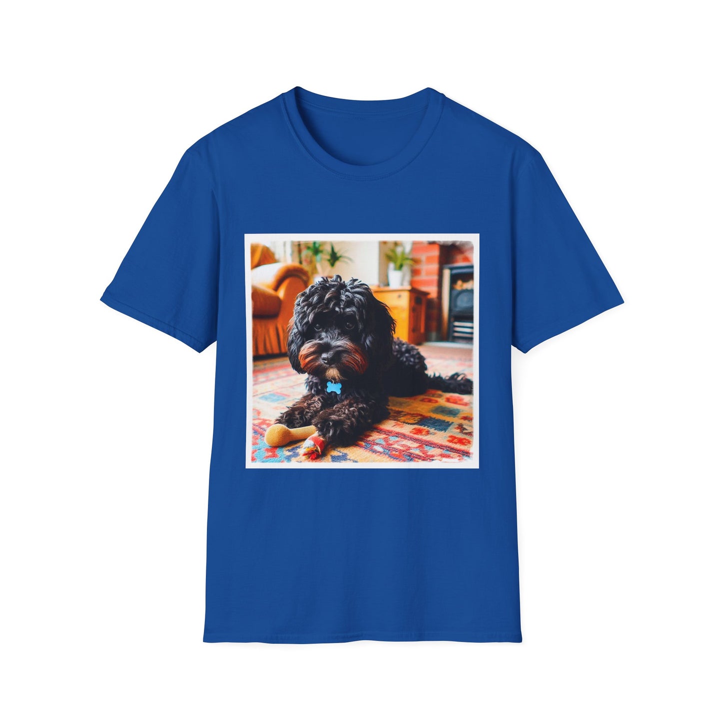 CockerPoo bone eating t shirt T-Shirt Printify XS Royal