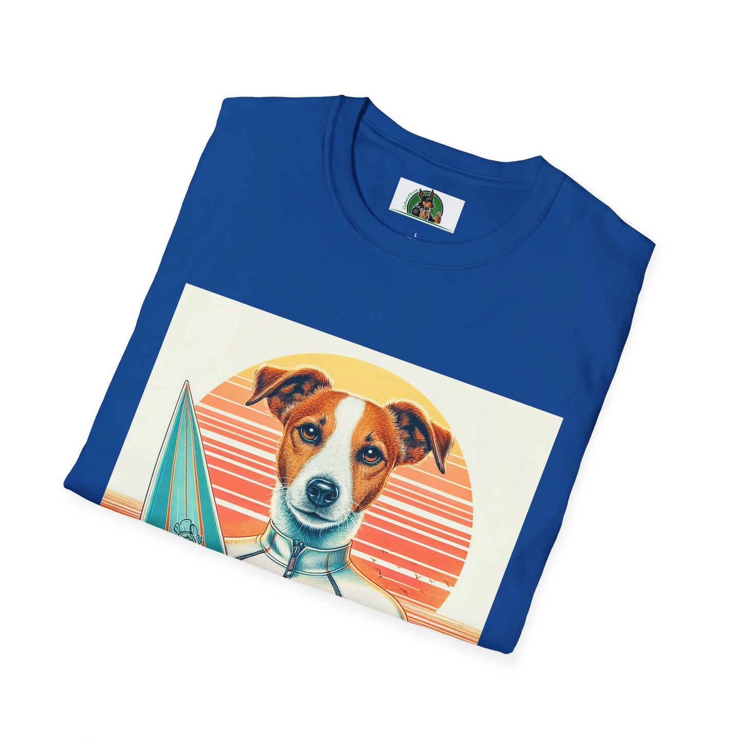 Jack Russell Wet Suit Surfer T-Shirt Printify
