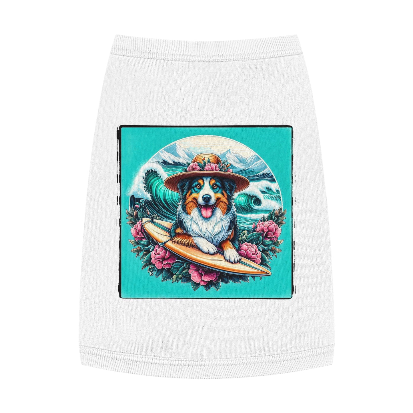 Pet Tank Top Australian Shepherd Pets Printify M White