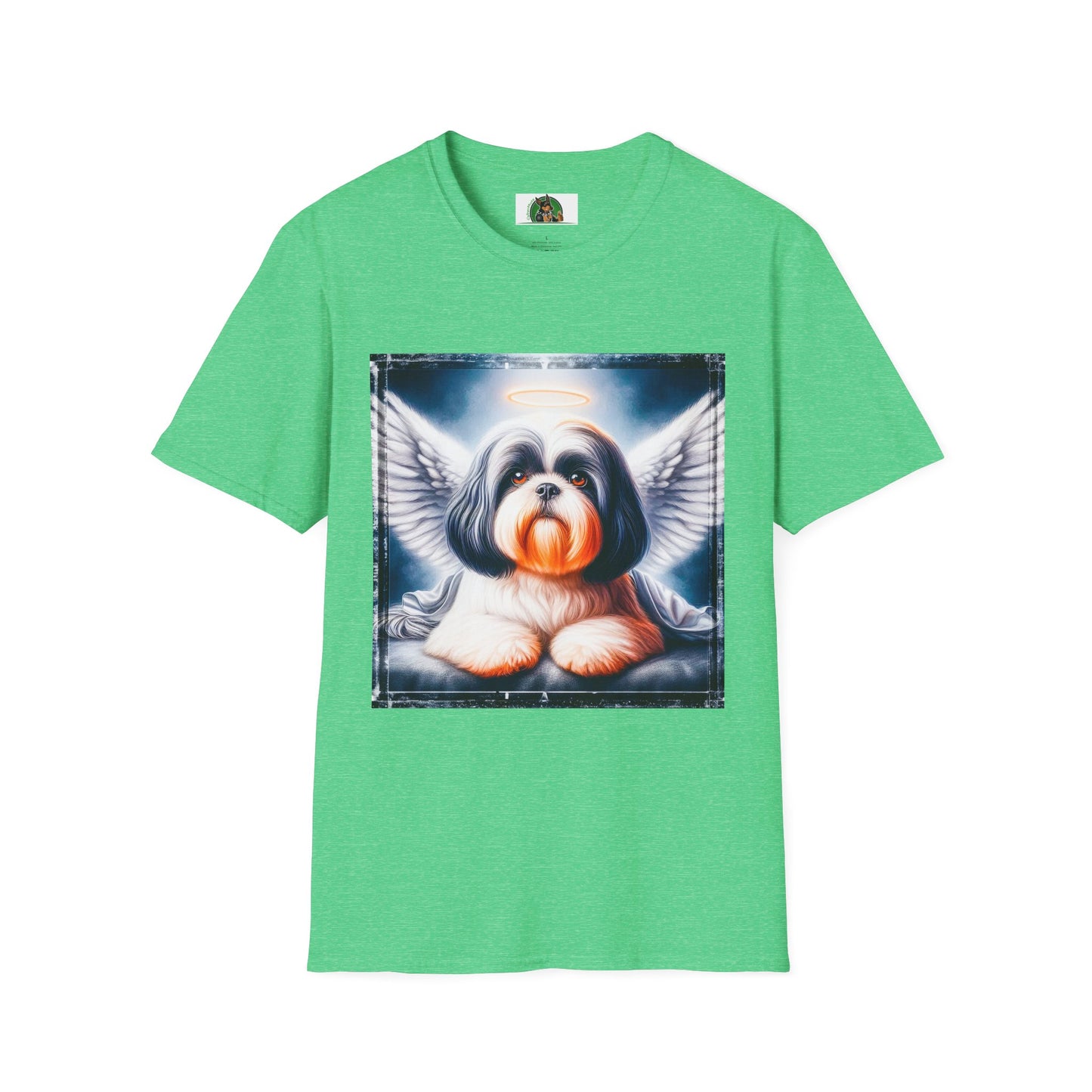 Shih Tzu Heaven anf clouds shirt T-Shirt Printify S Heather Irish Green
