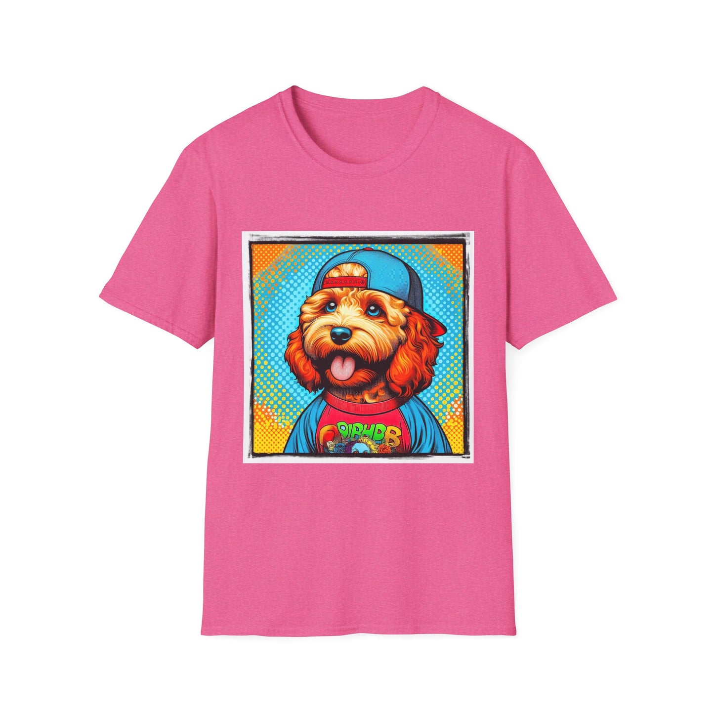 CockerPoo happy smiling t shirt T-Shirt Printify S Heather Heliconia