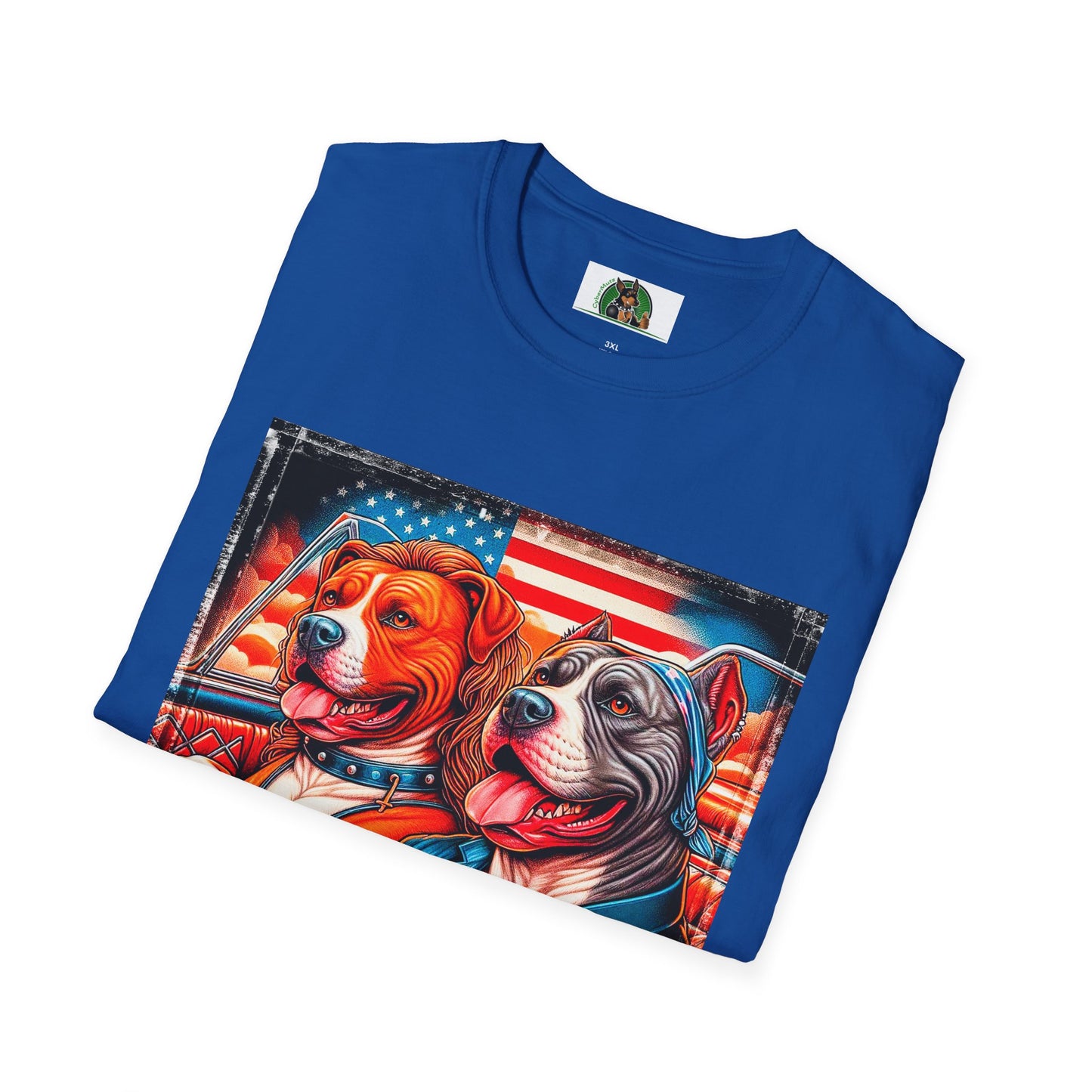 Wacky Pit Bull happy couple shirt T-Shirt Printify