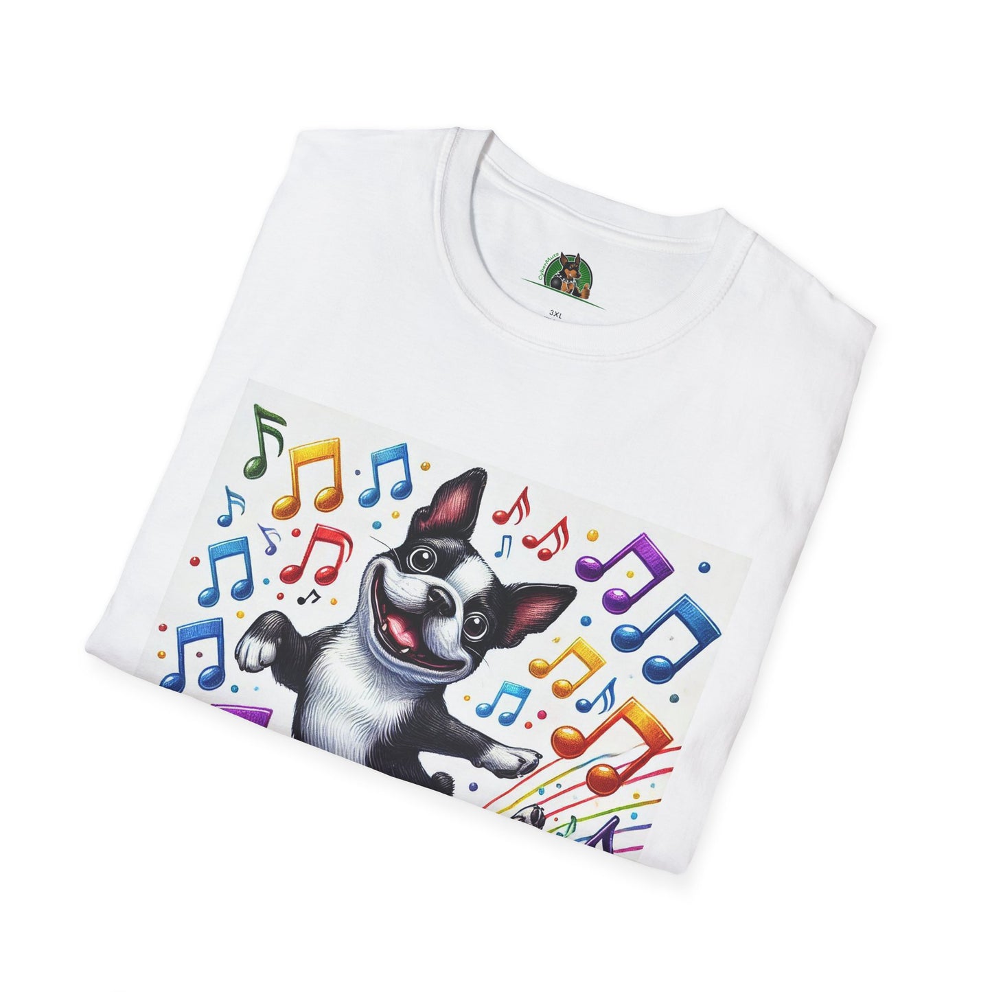 Boston Terrier Dancing Dog T-Shirt T-Shirt Printify