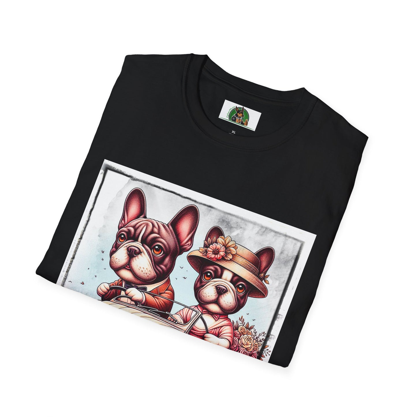 Wacky French Bulldog T-Shirt Printify