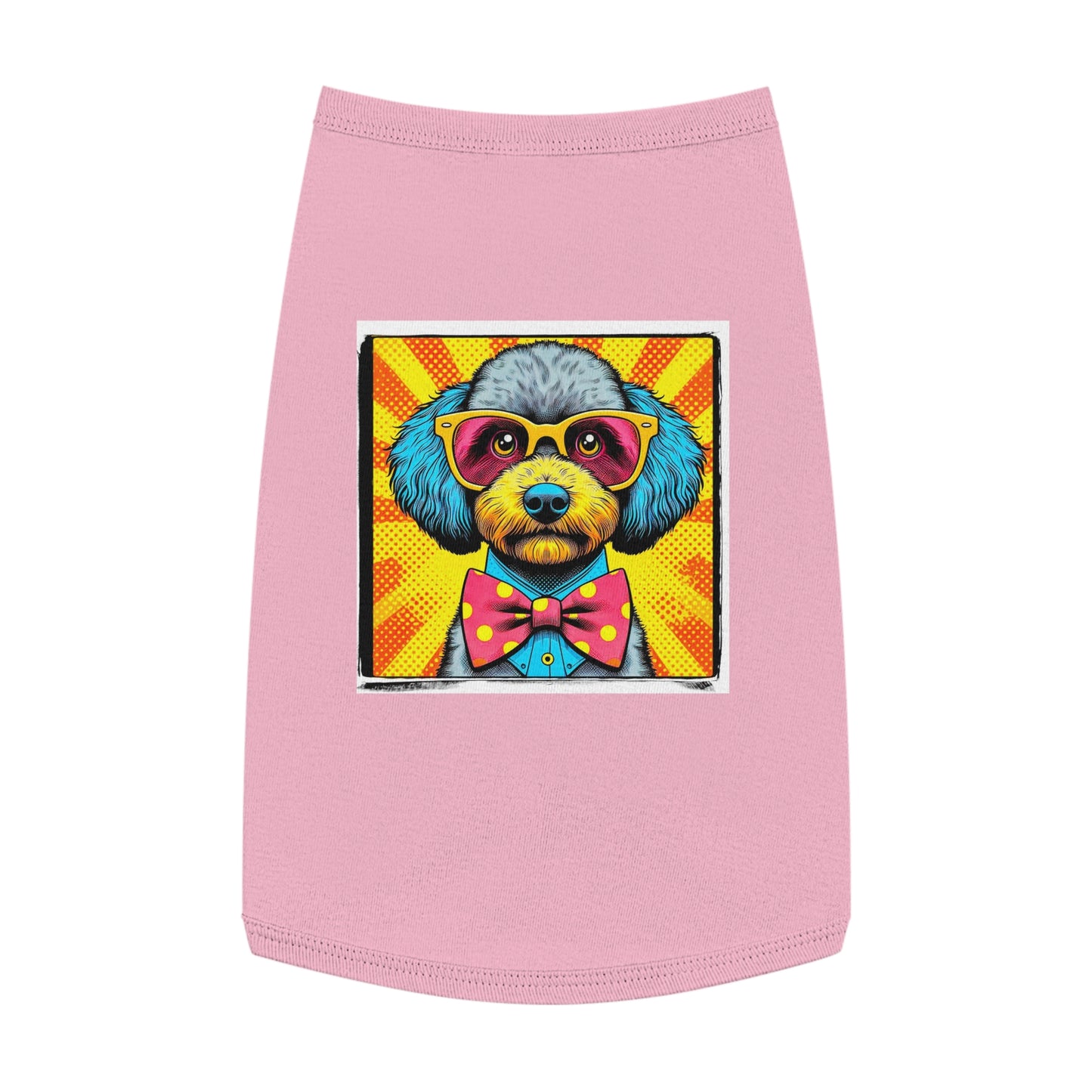 Pet Tank Top Sheepadoodle pop art Pets Printify L Pink
