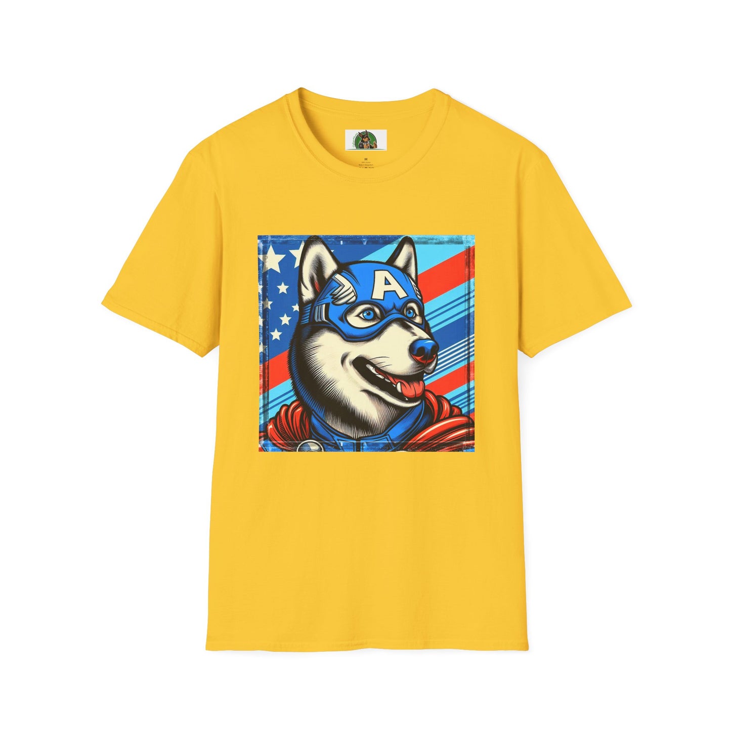 Husky super hero shirt T-Shirt Printify S Daisy