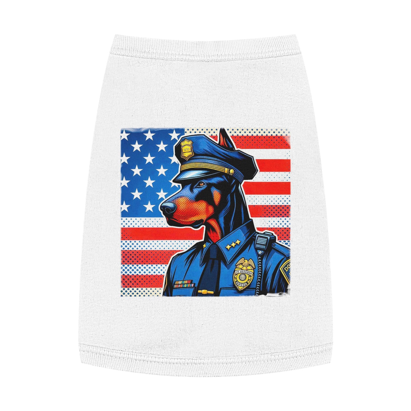 Pet Tank Top Doberman war cop t shirt Pets Printify
