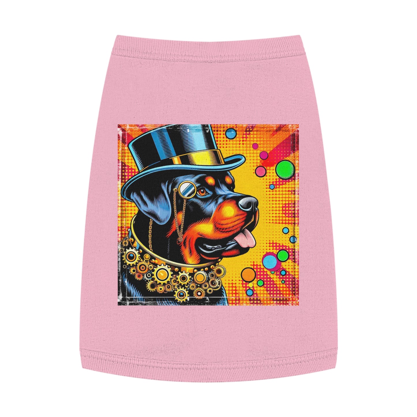 Rottie steam punk cutie Pets Printify M Pink