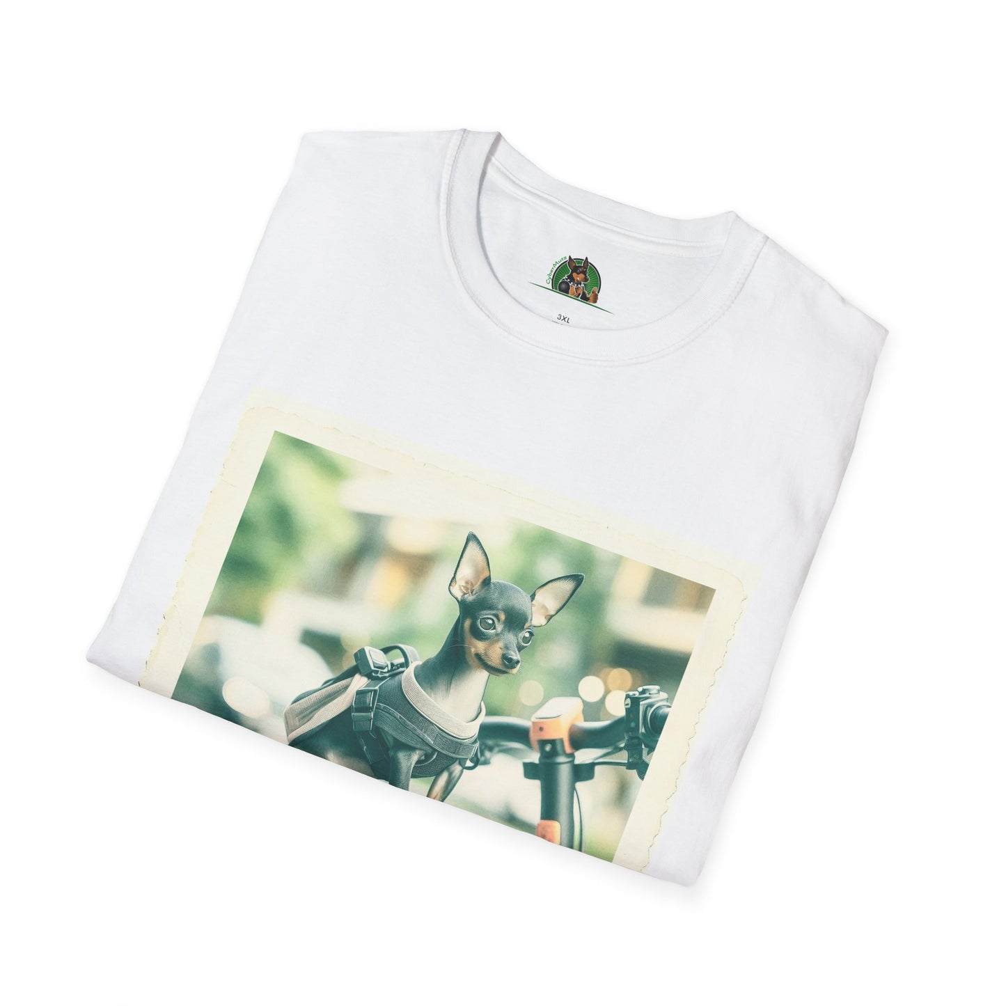 Min Pin T-Shirt scooter riding T-Shirt Printify