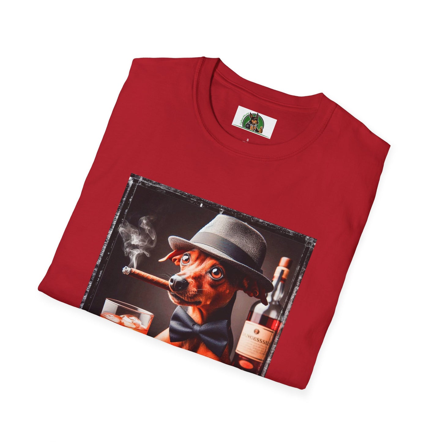 Min Pin T-Shirt cigars and whiskey