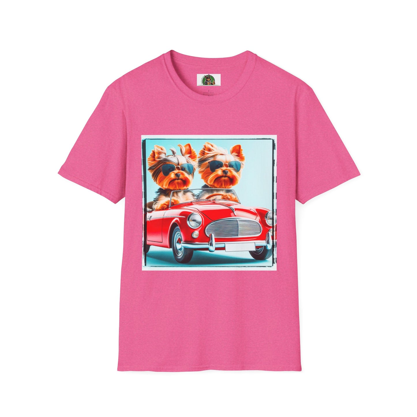 Wacky Yorkie fun girls shirt T-Shirt Printify S Heather Heliconia