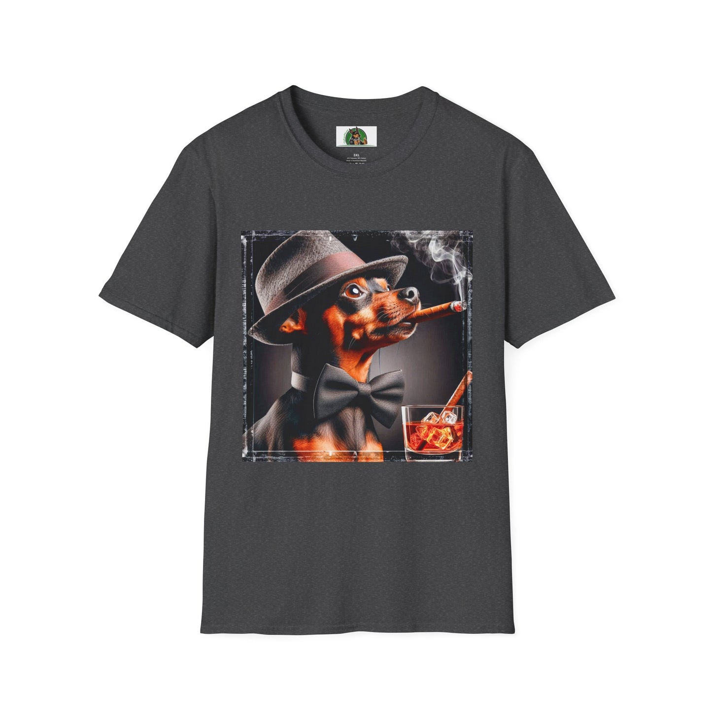 Min Pin T-Shirt smoking ๐ถ T-Shirt Printify XS Dark Heather