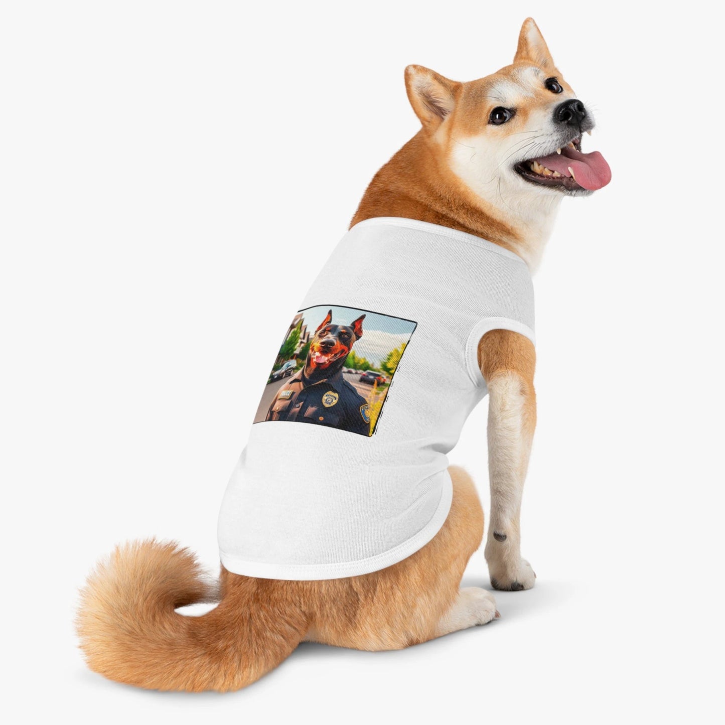 Pet Tank Top Doberman neighborhood police watch t shirt