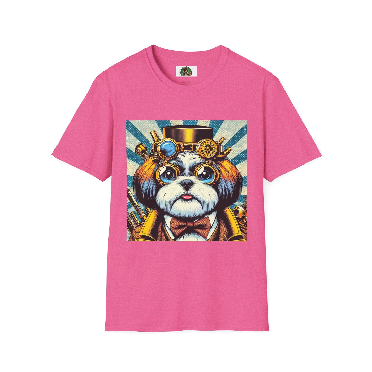Shih Tzu steam punk shirt T-Shirt Printify S Heather Heliconia