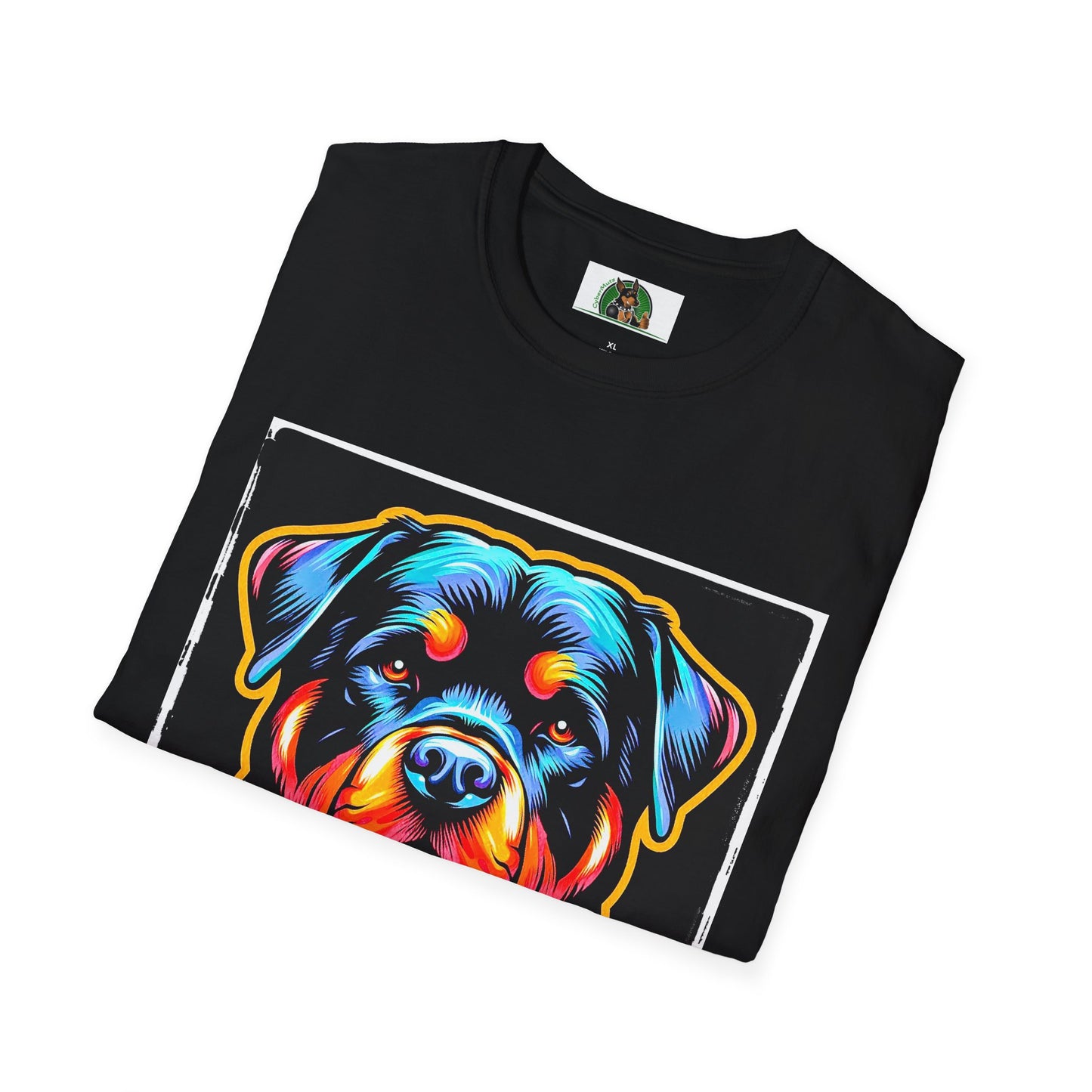 Rottweiler colorful puppy shirt T-Shirt Printify