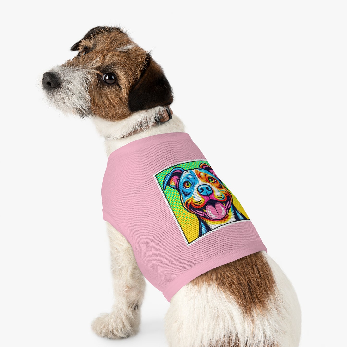 Pet Tank Top Pit Bull comic book cutie Pets Printify