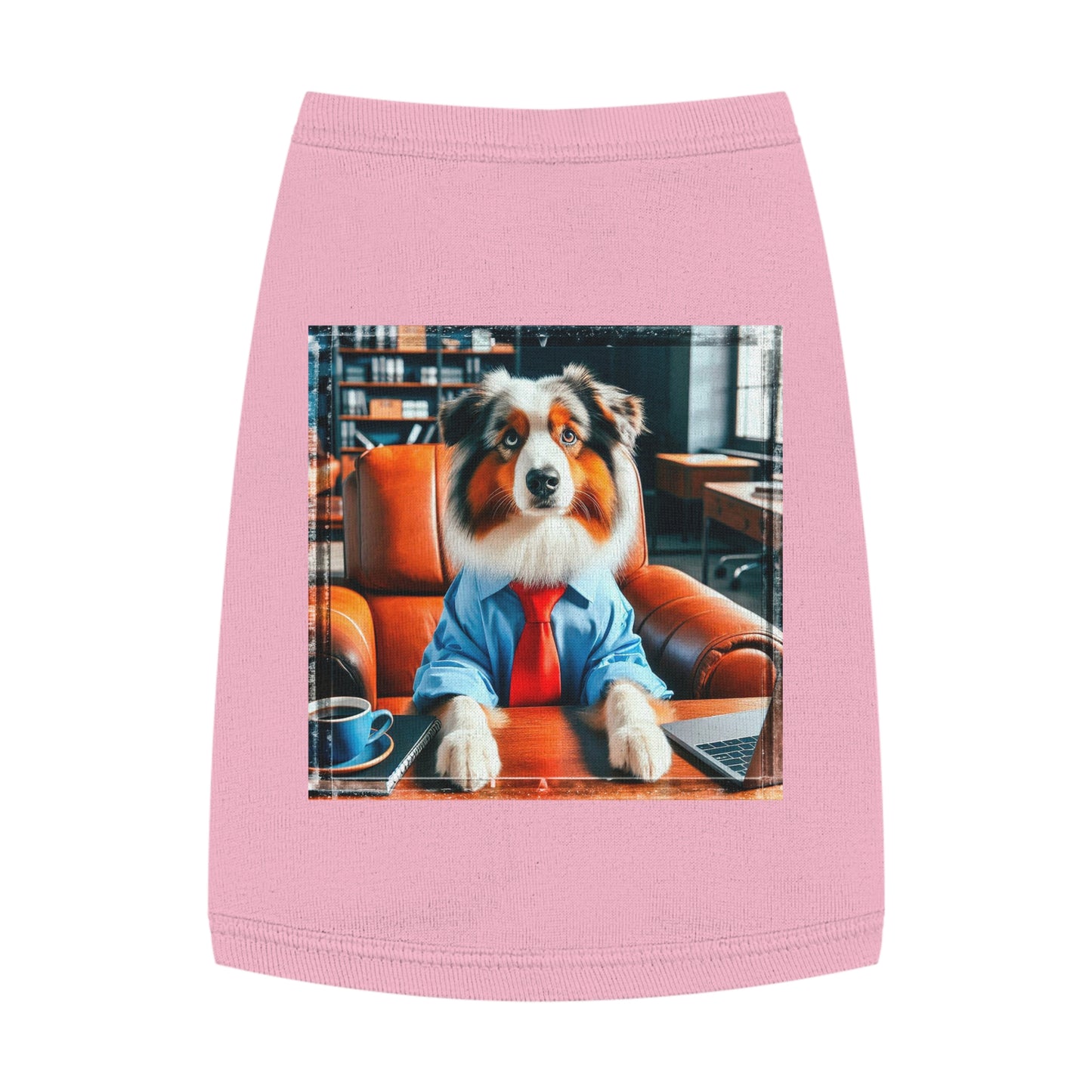 Pet Tank Top Australian Shepherd Pets Printify M Pink