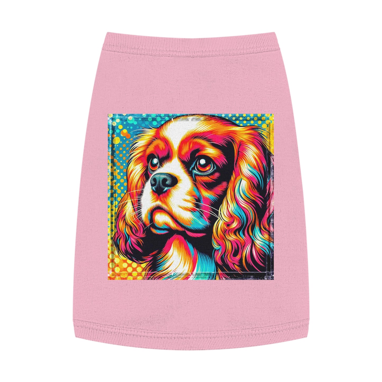 Pet Tank Top Cavalier King Charles Spaniel Colorful T Shirt Pets Printify M Pink