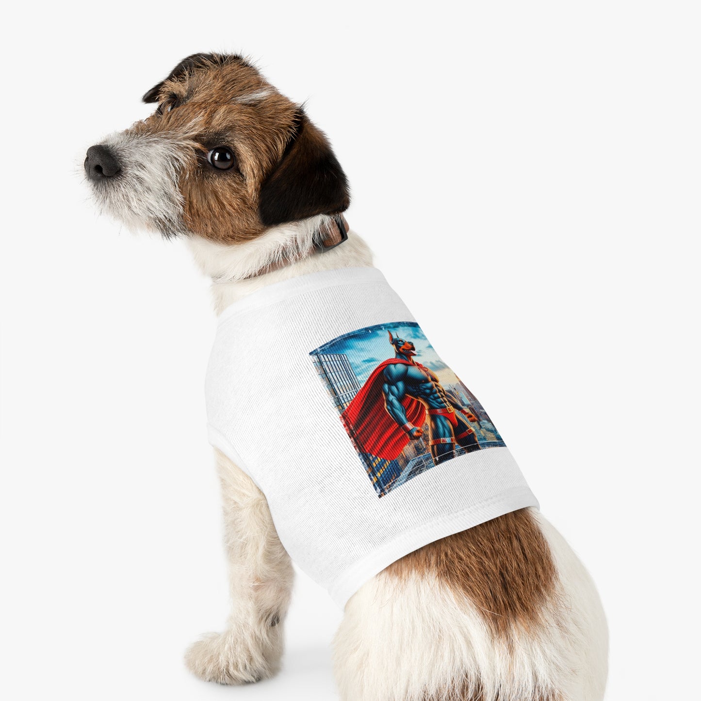 Pet Tank Top Doberman muscleman hero t shirt Pets Printify