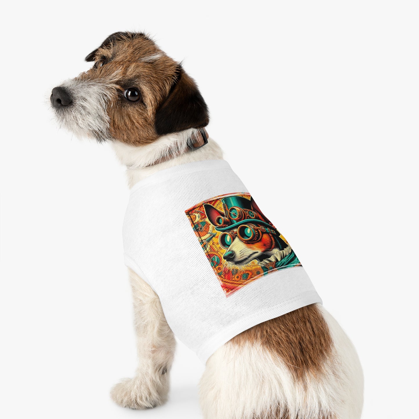 Pet Tank Top Rat Terrier steam punk Pets Printify