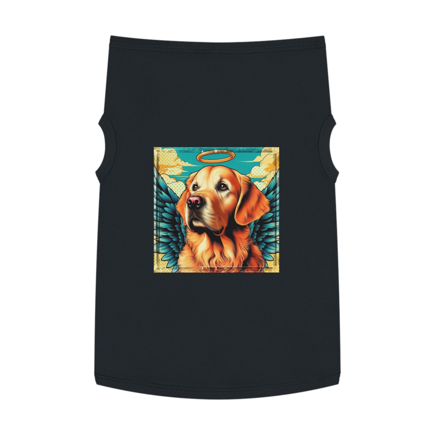 Golden Retriever heavenly angel tank top Pets Printify XL Black