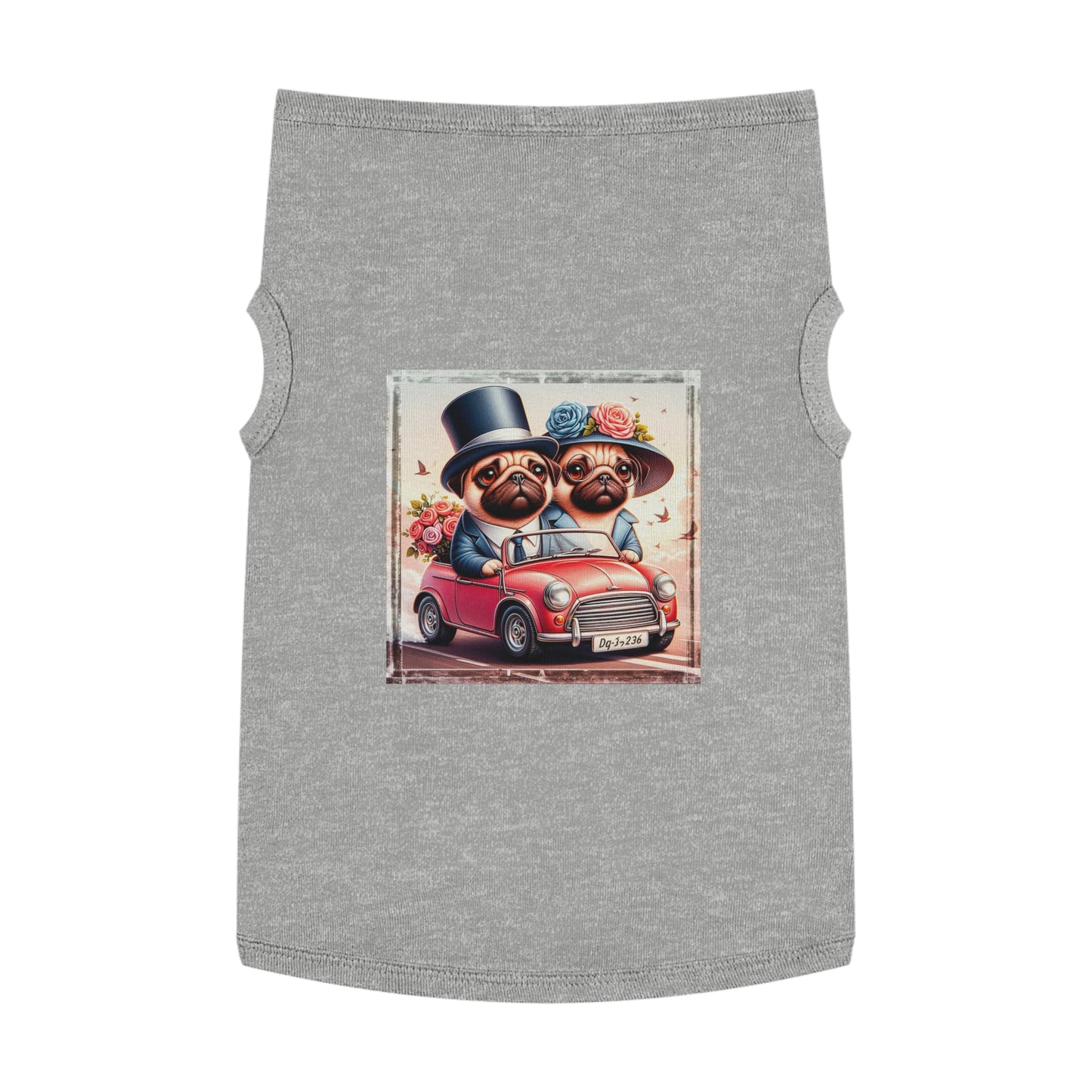 Wacky Pet Tank Top Pug young teen couple Pets Printify XL Heather