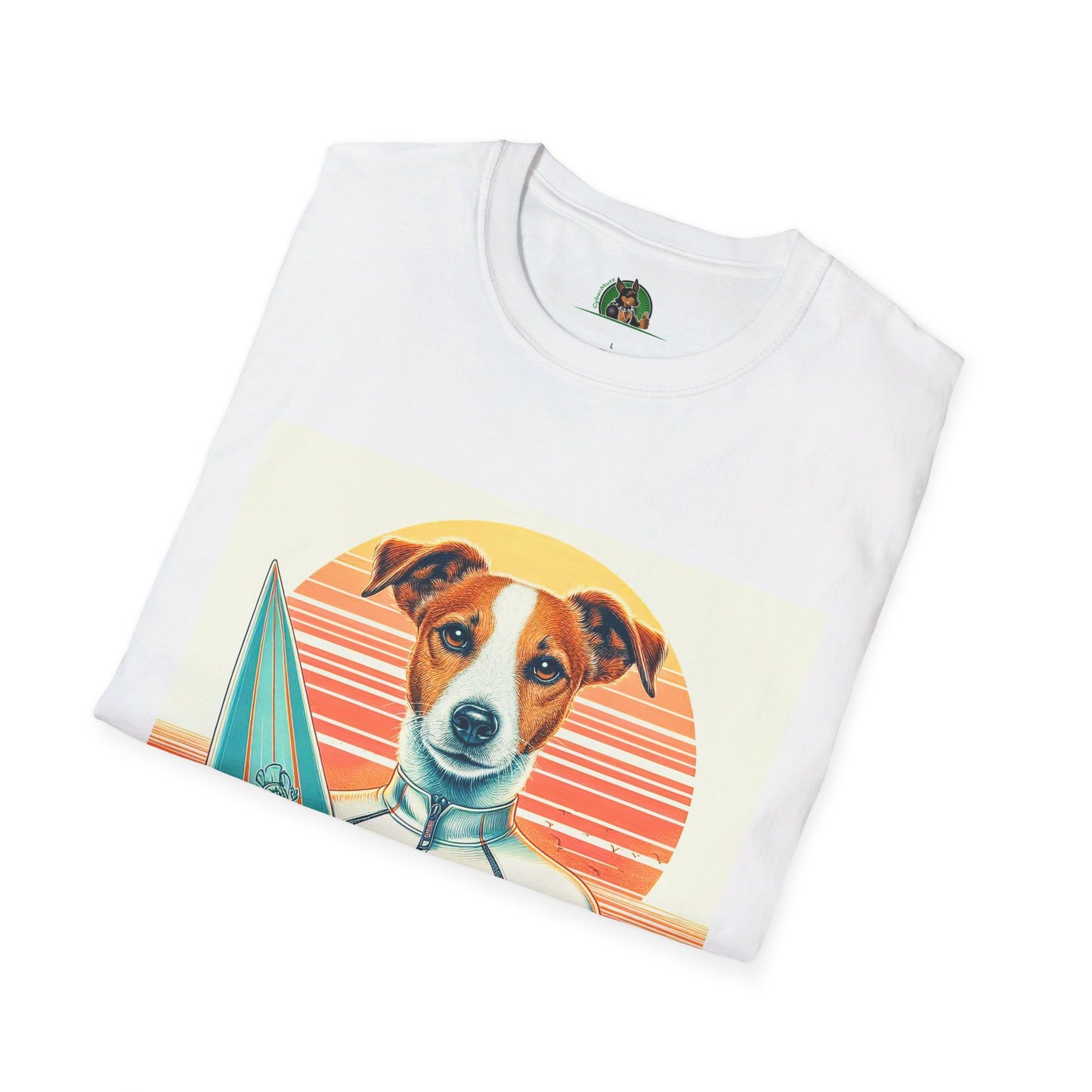 Jack Russell Wet Suit Surfer T-Shirt Printify