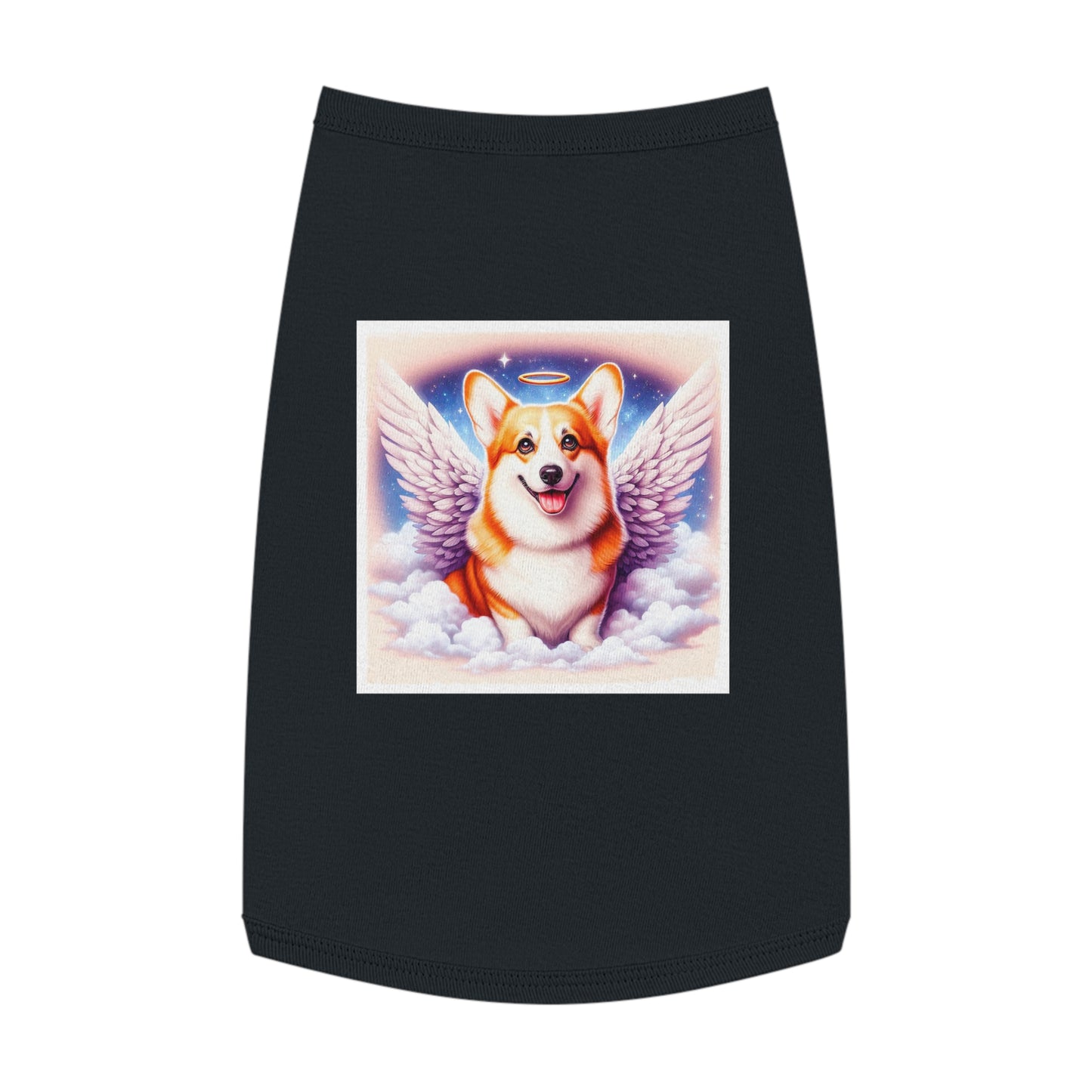 Pet Tank Top Pembroke Welsh Corgi angel Pets Printify L Black