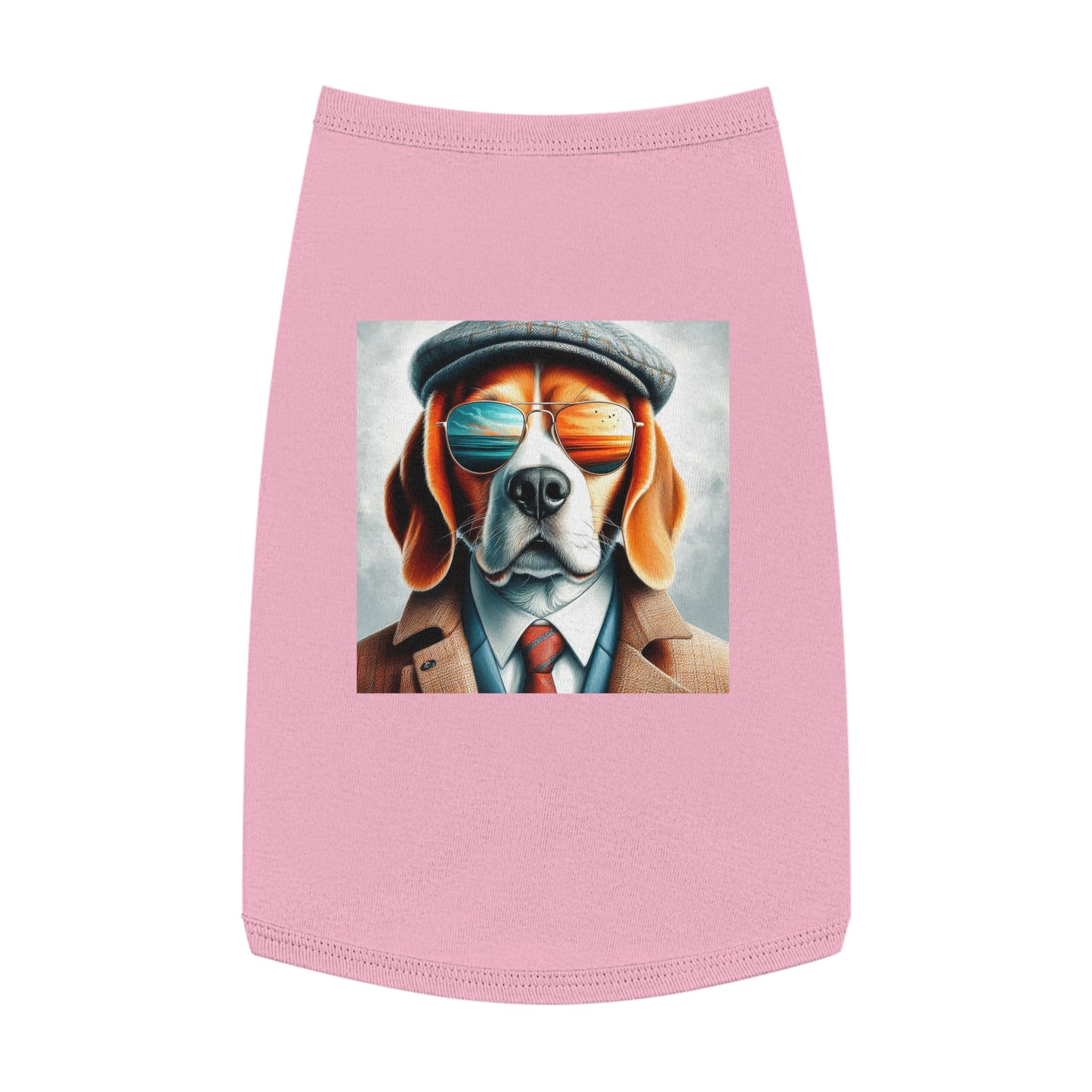 Pet Tank Top Beagle Classy Suit Pets Printify