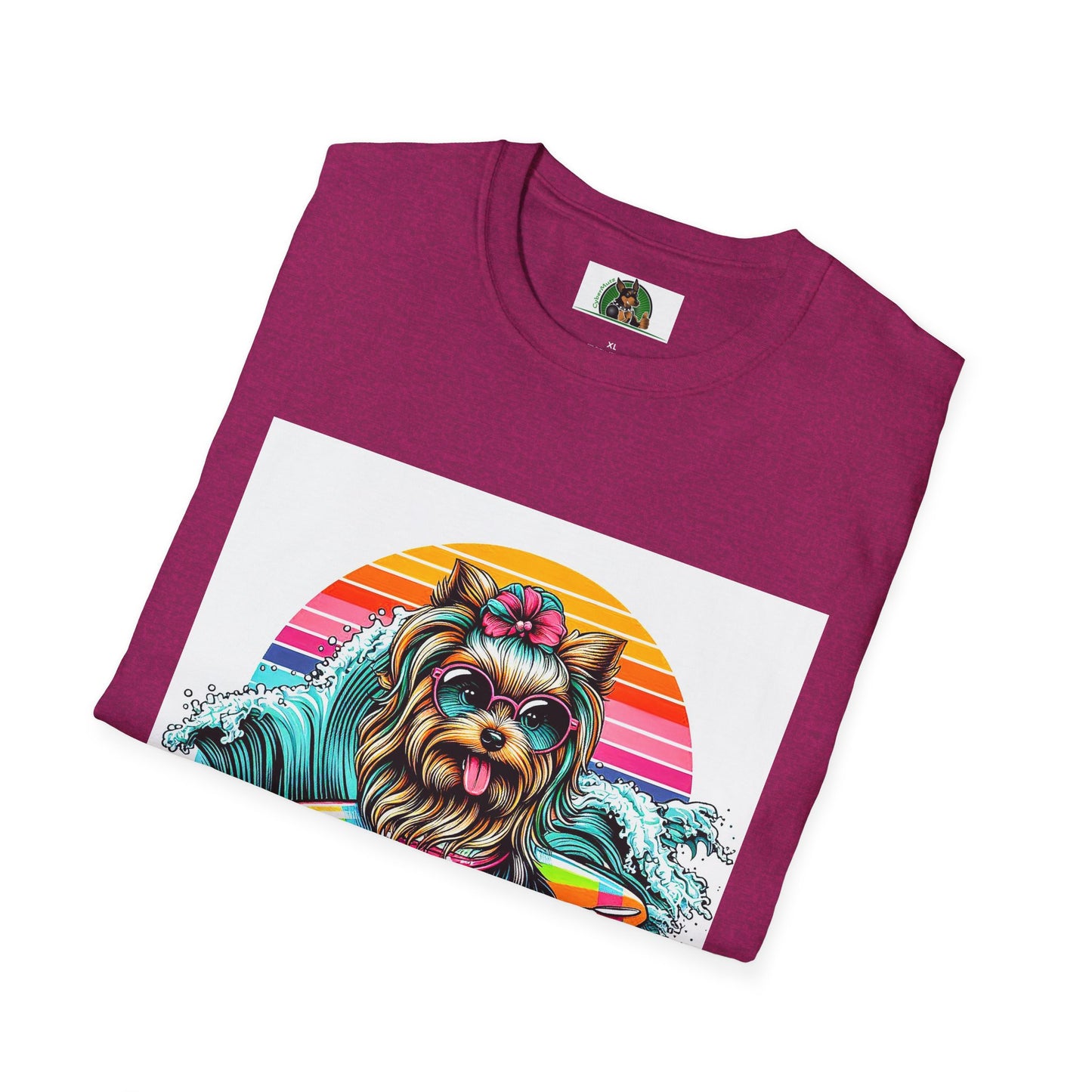 Yorkie cute girl surfer shirt